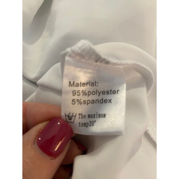 Quezhu Blouse White Plus Size XL Top Sleeveless Silky Feel Stylish Work Wear - Picture 6 of 7